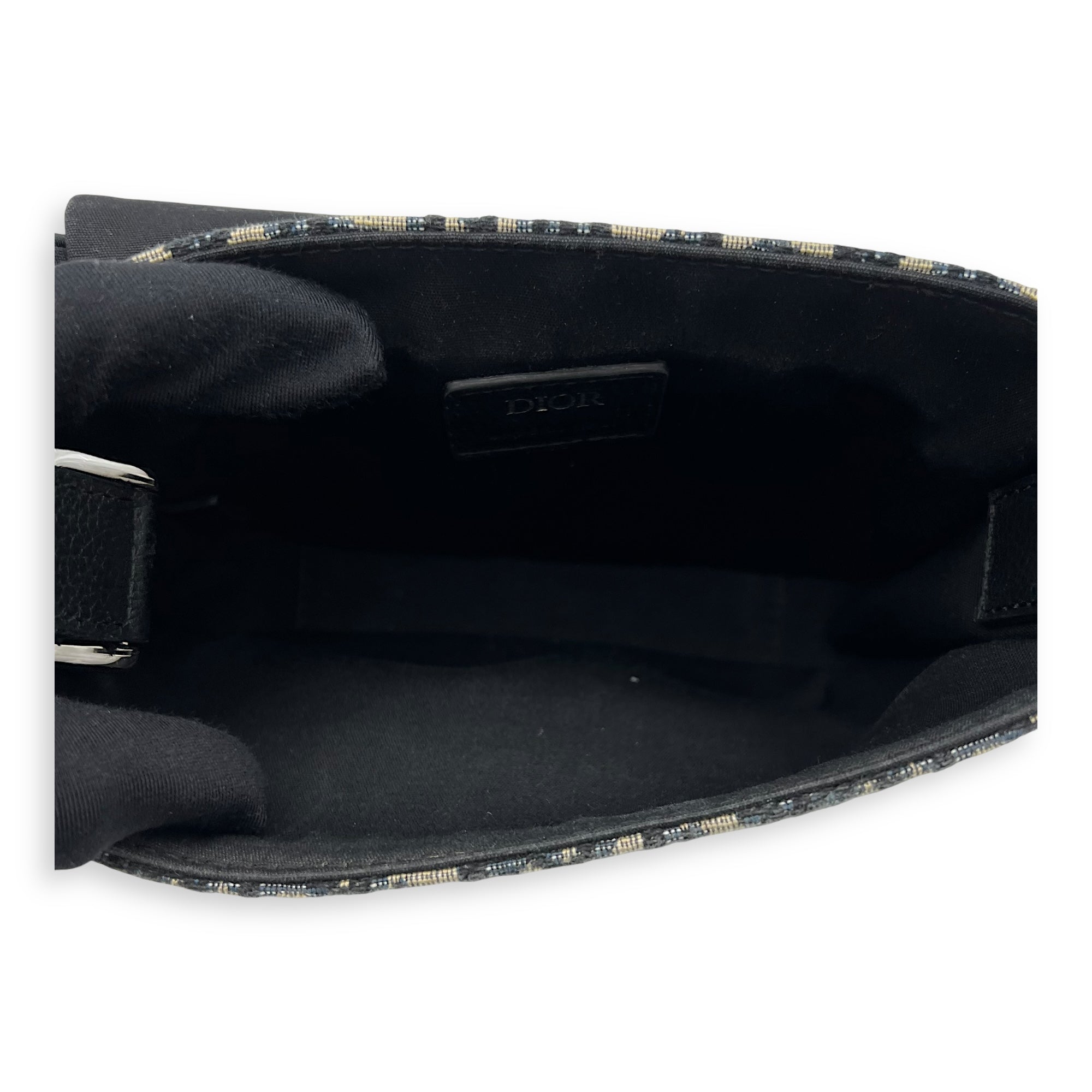 Oblique Blue Crossbody Bag in Jacquard, Silver hardware - Image 7