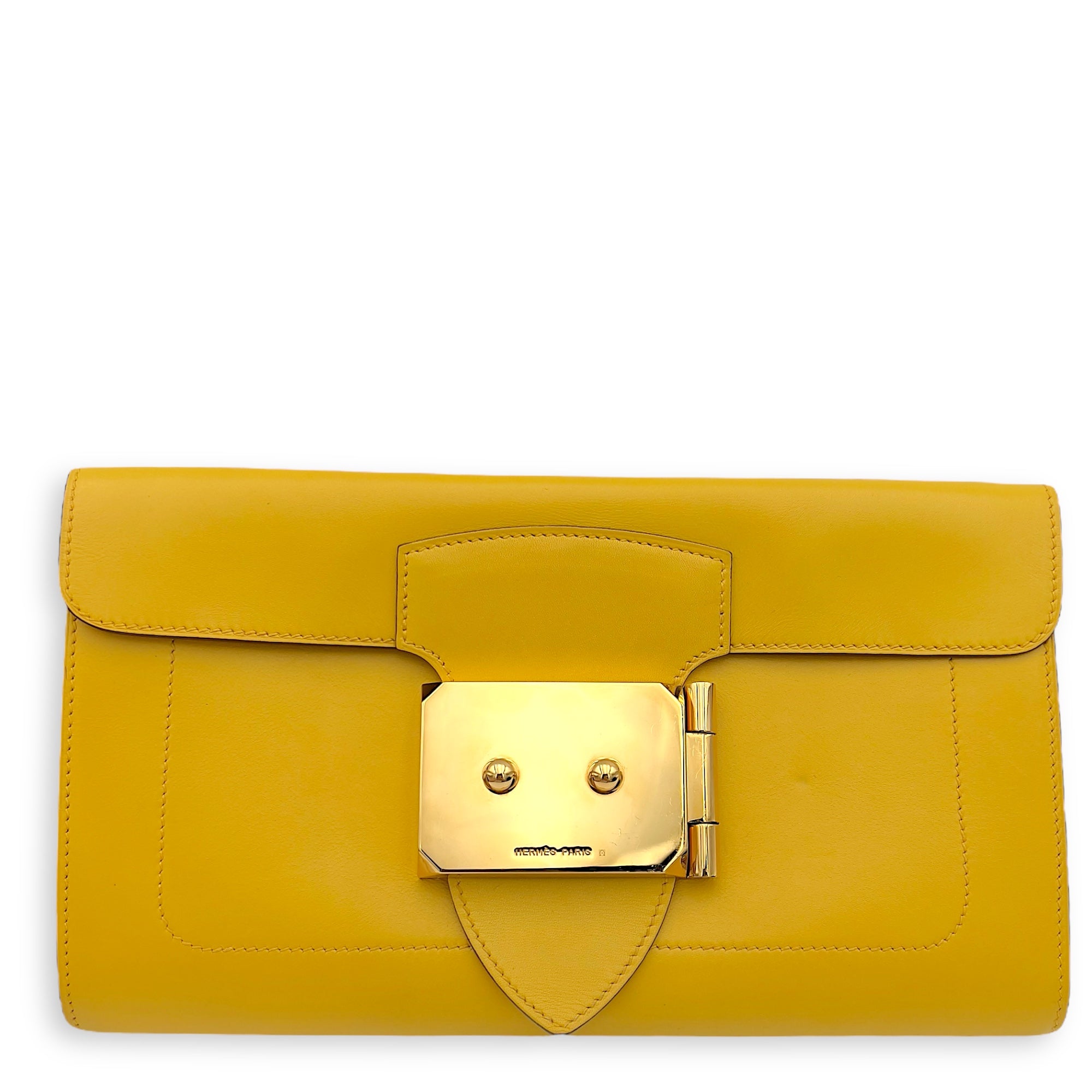 Goodlock Soleil Clutch in Swift, Gold hardware