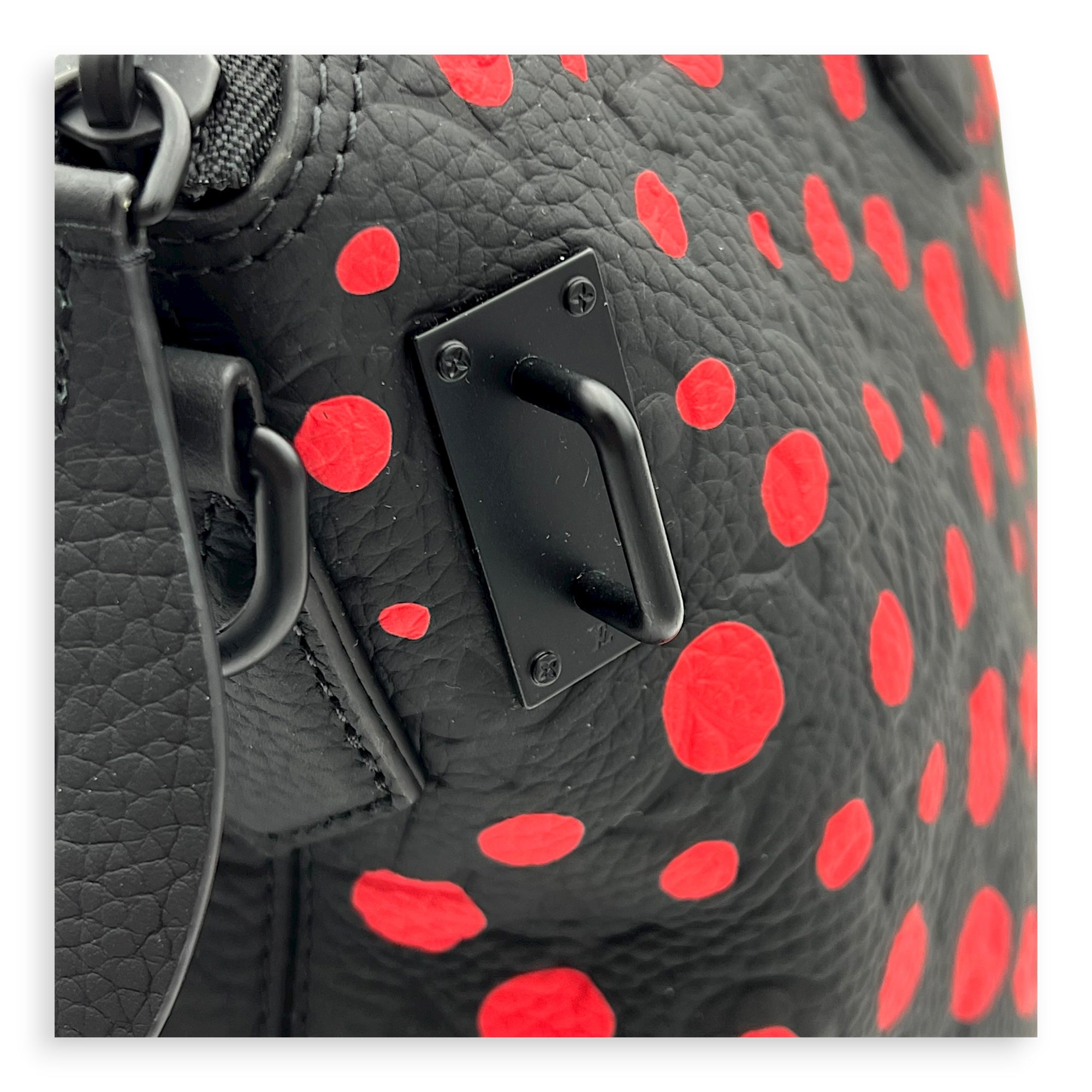 Lockit x Yayoi Kusama Top Handle Bag in Empreinte Leather, black hardware - Image 11