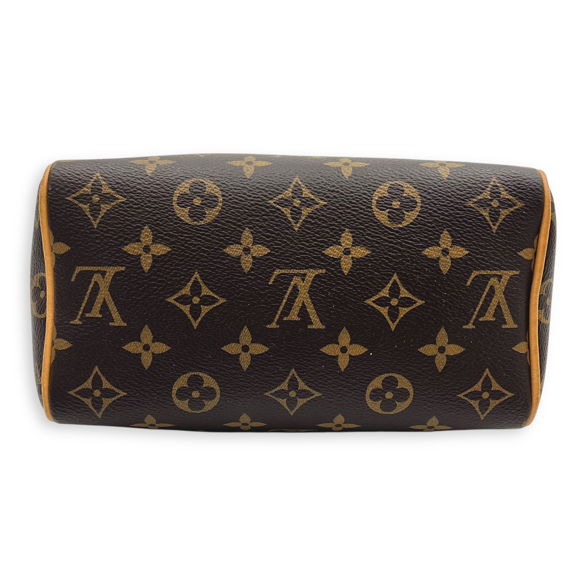 Speedy Top Handle Bag 20 Brown in Monogram Coated Canvas, Gold hardware - Image 6