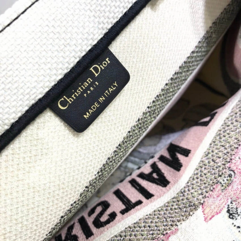 'Christia Christian Dior Small Book Tote Multicolor Cœur EN Fleurs Embroidery - Image 12