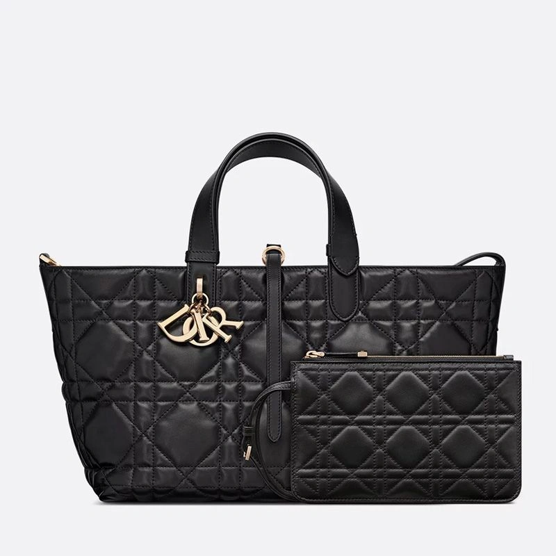 Dior Toujours Bag In Macrocannage Calfskin Black Popular 3295 - Image 3