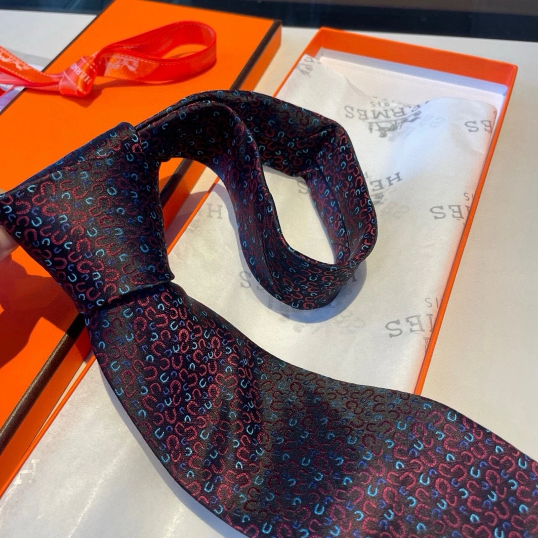 Hermes Necktie For Men Breathable 6985 - Image 3