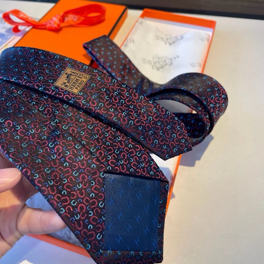 Hermes Necktie For Men Breathable 6985 - Image 4
