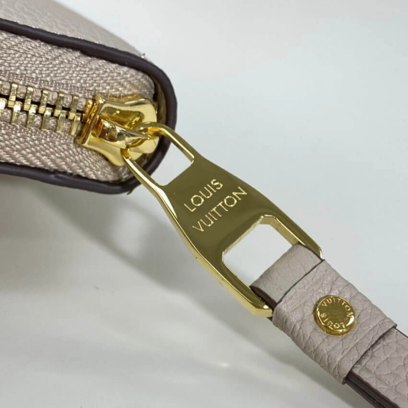 19.5 x 10 Louis Vuitton Bicolor Monogram Empreinte Leather Zippy Wallet Tourterelle Gray Cream - Image 8