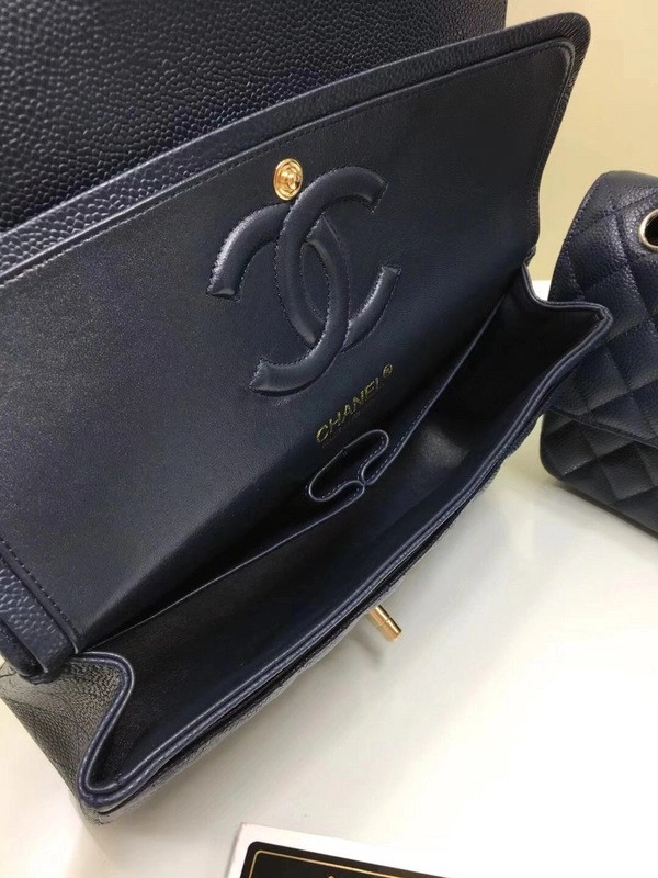 CHANEL 1112 royalblue Large 2.55 Calfskin Leather Flap Bag with Gold Hardware WellDesigned 849 - Image 4