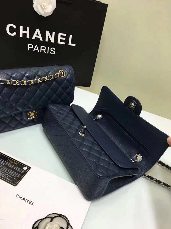 CHANEL 1112 royalblue Large 2.55 Calfskin Leather Flap Bag with Gold Hardware WellDesigned 849 - Image 3